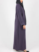 Plum Tonal Embroidered Abaya