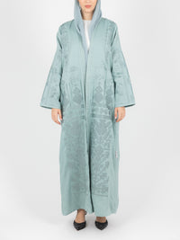Seafoam Tonal Embroidered Abaya