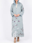 Sky Bird Print Abaya