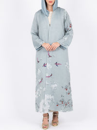 Sky Bird Print Abaya