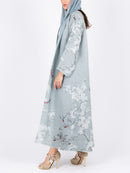Sky Bird Print Abaya