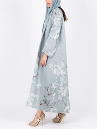 Sky Bird Print Abaya