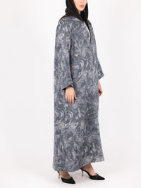 Slate Brushstroke Abaya
