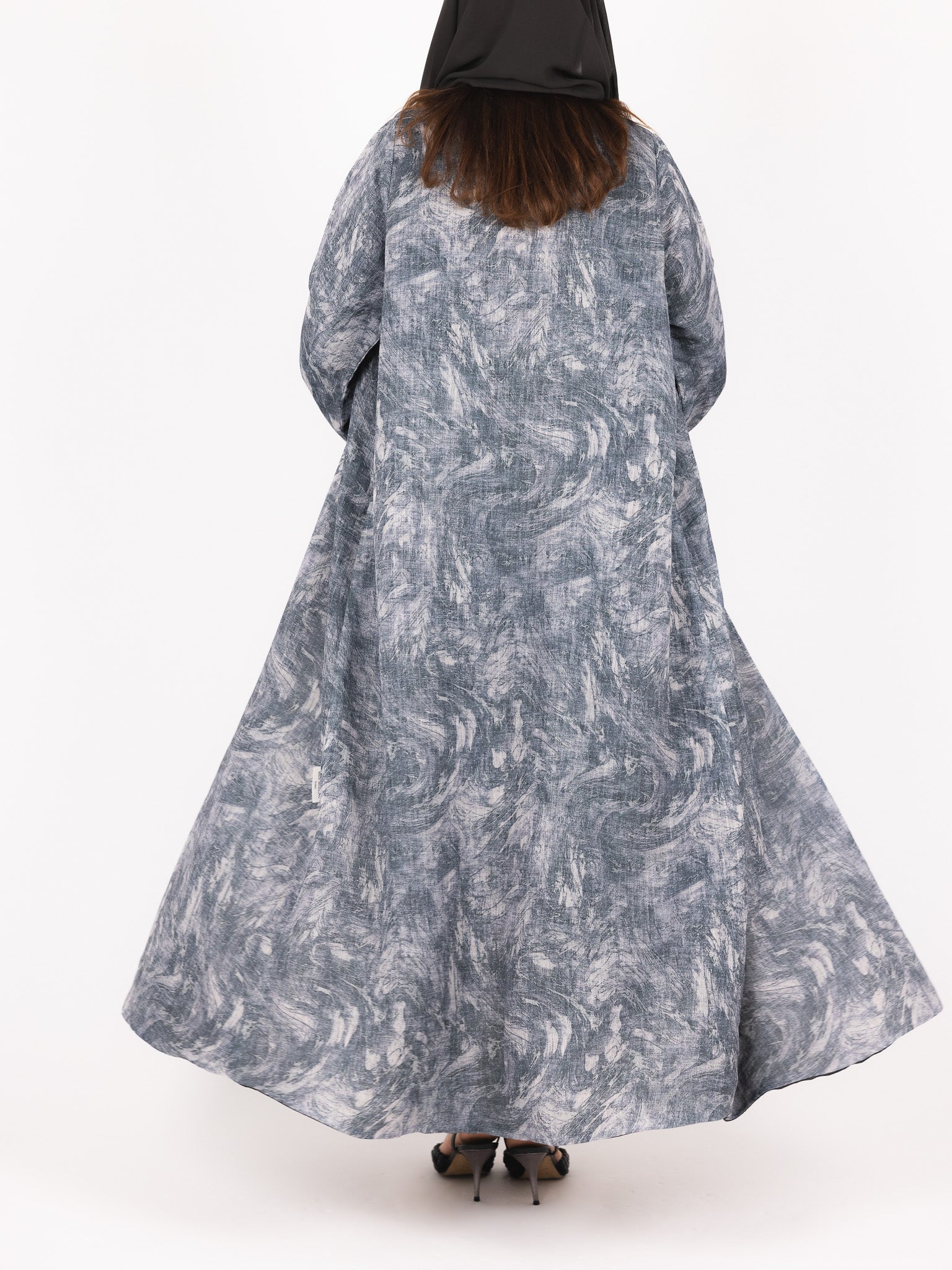 Slate Brushstroke Abaya