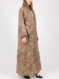 Taupe Textured Abaya