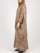 Taupe Textured Abaya