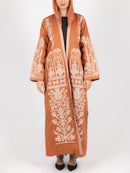 Terracotta Tribal Heritage Embroidered Abaya