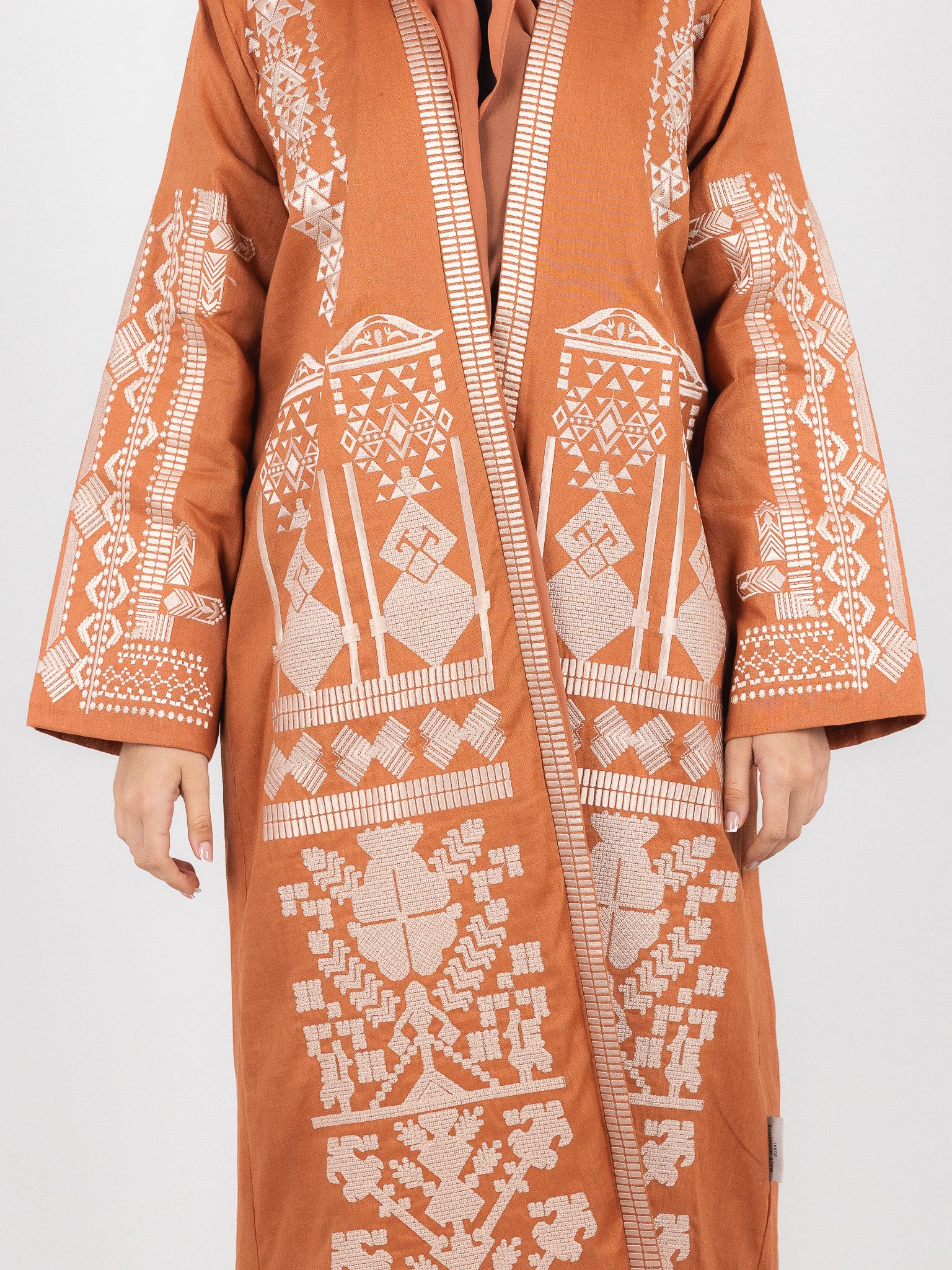 Terracotta Tonal Embroidered Abaya