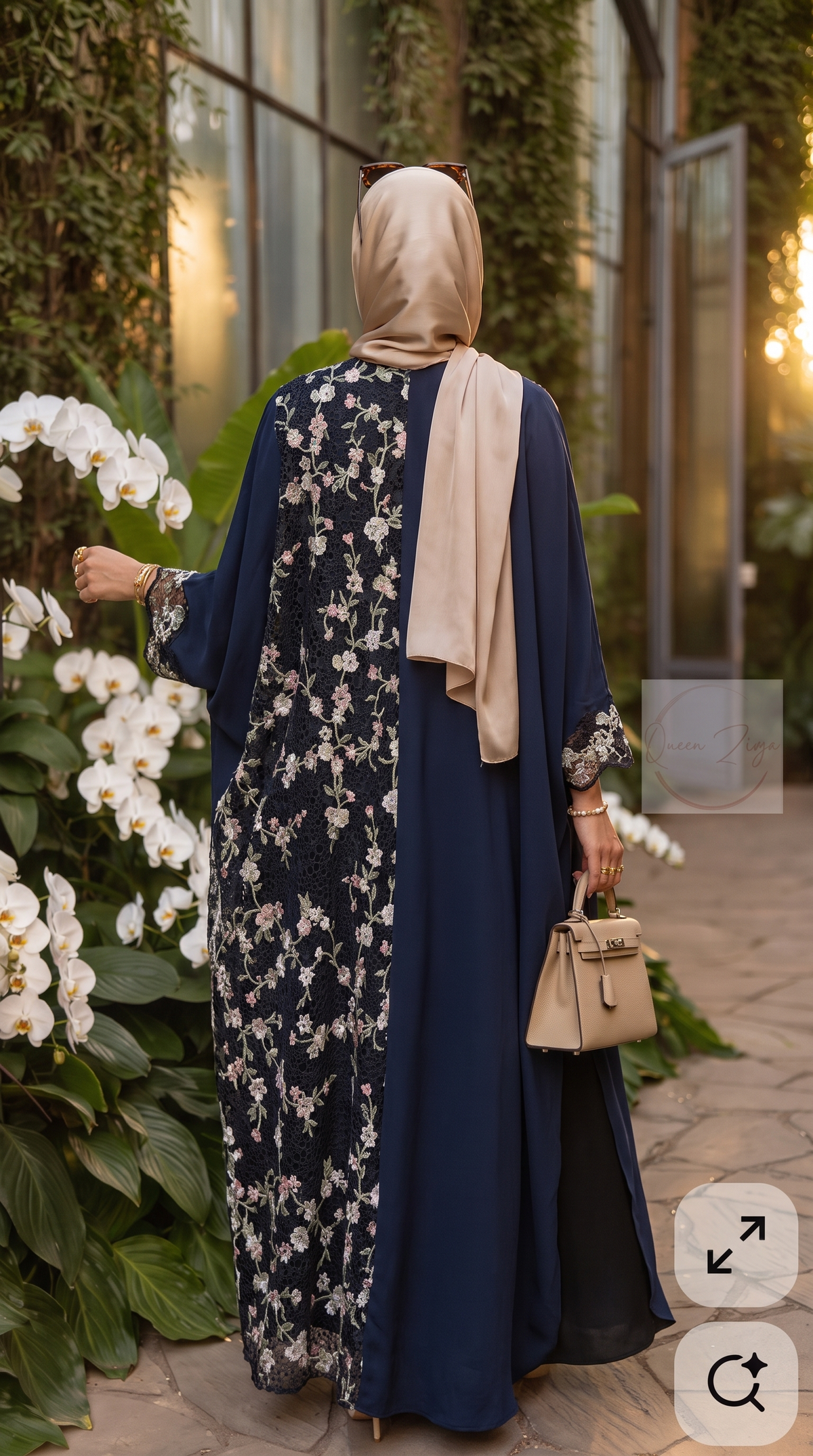Slide Floral Front Back